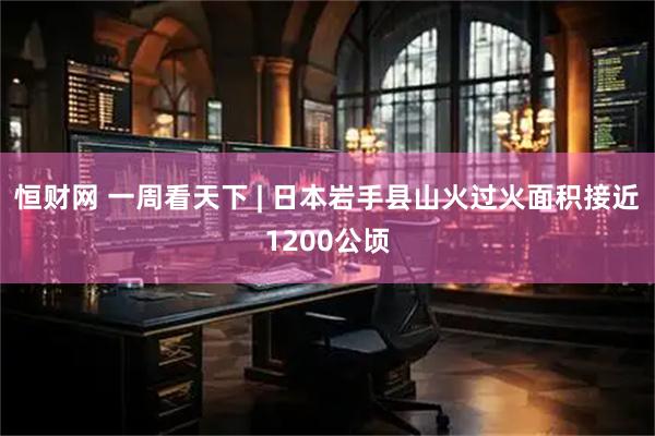 恒财网 一周看天下 | 日本岩手县山火过火面积接近1200公顷